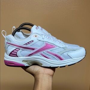 Vintage Reebok White And Pink Athletic Sneakers Size 9.5